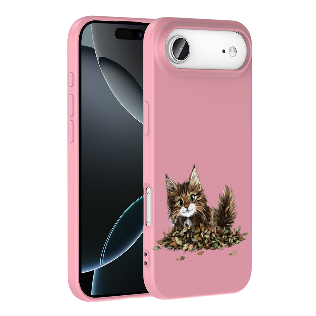 Cute Fluffy Kitten in Autumn Leaves İphone 17 Air Case