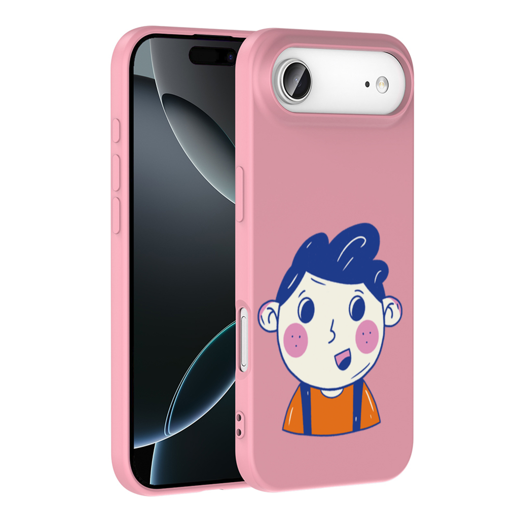 Cute Smiling Boy with Blue Hair İphone 17 Air Case