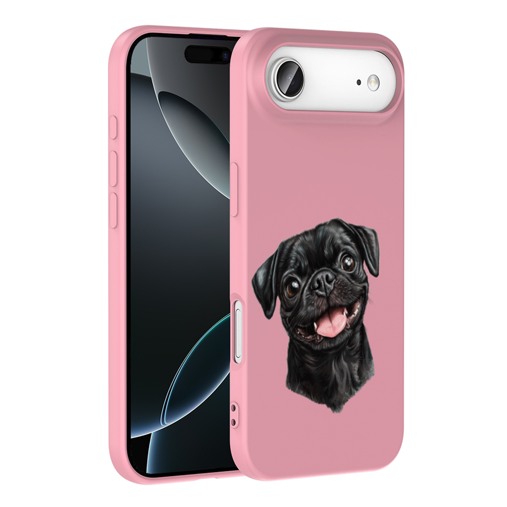 Happy Black Pug Face İphone 17 Air Case