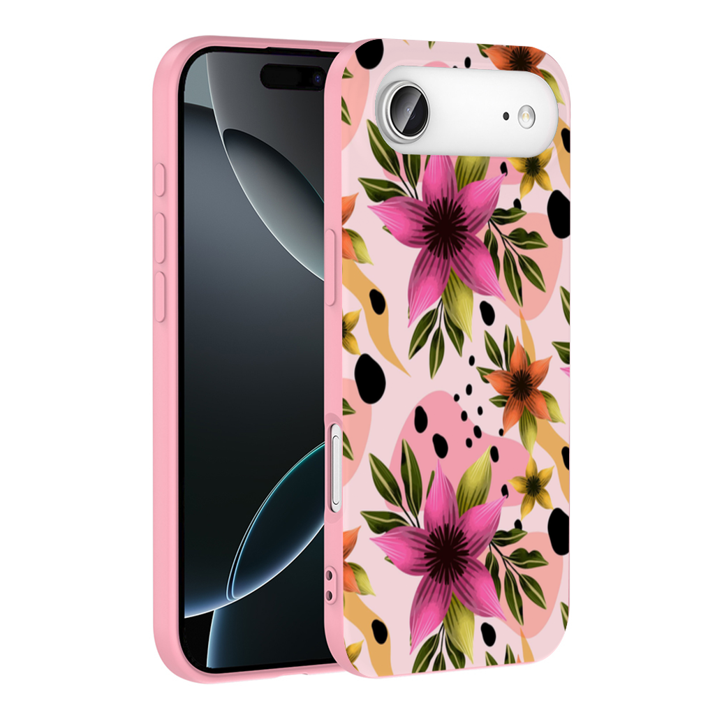 Boho Pink Lily Botanical İphone 17 Air Case