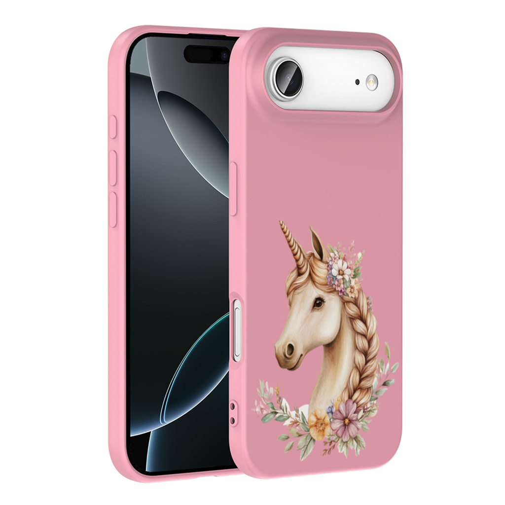 Çiçekli Bohem Tekboynuz iPhone 17 Air Kılıfı