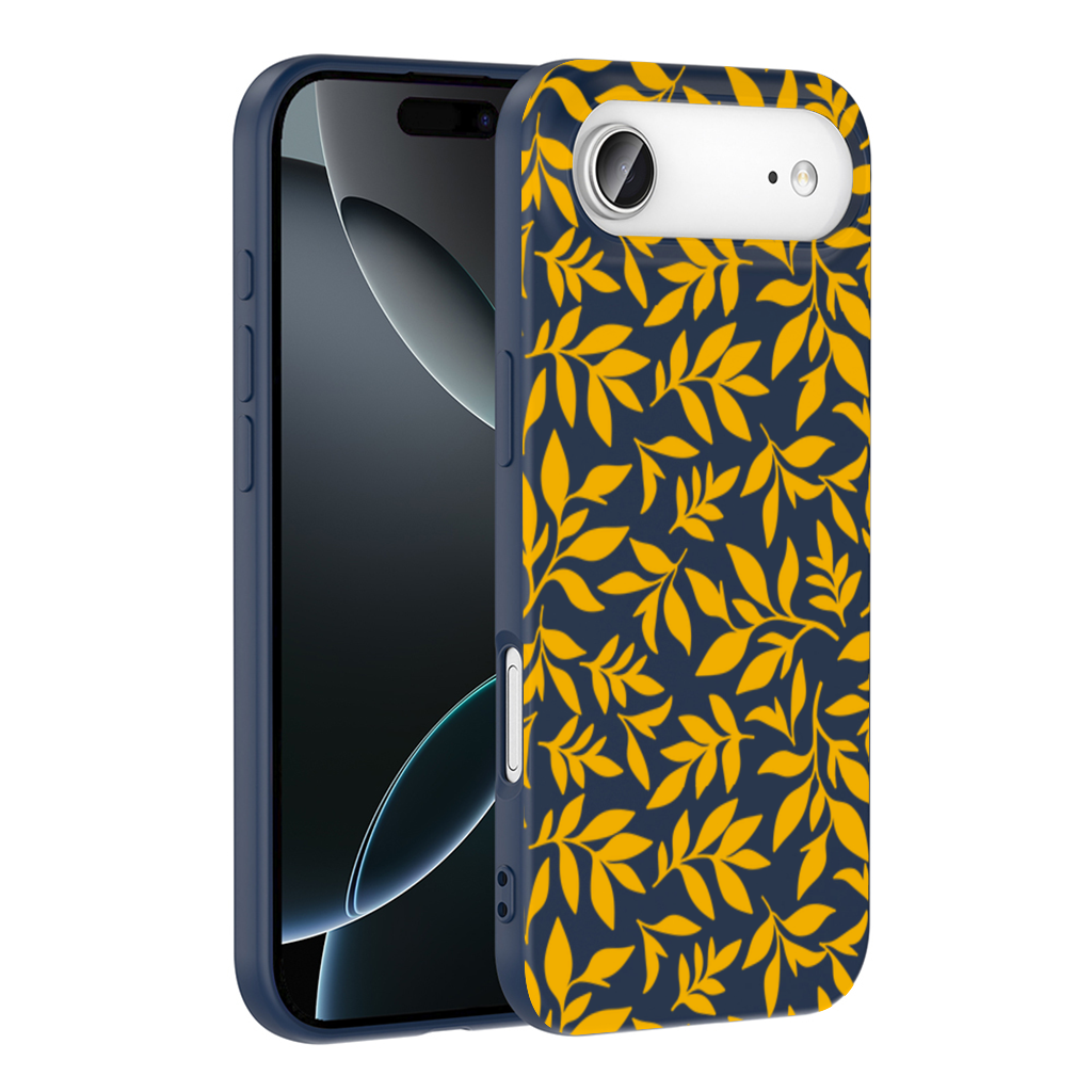 Mustard Yellow Botanical Leaves İphone 17 Air Case
