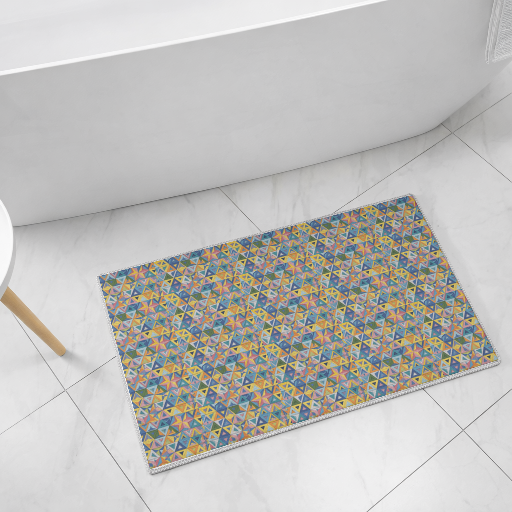 Rainbow triangle pattern Bath Mat