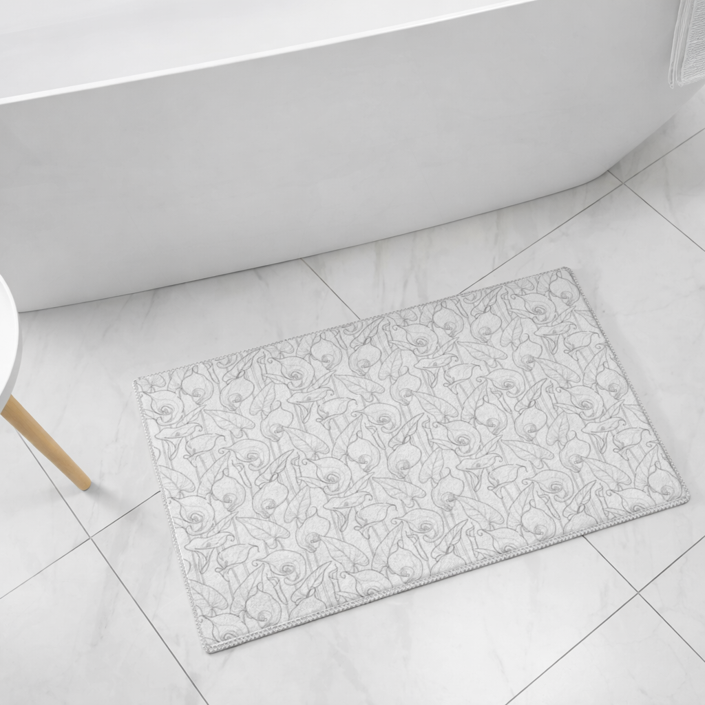 Calla Lily Eskiz Banyo Halısı