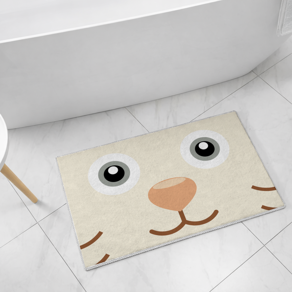 Teddy Bear Pooli-Cute Cat Pedro Face Bath Mat