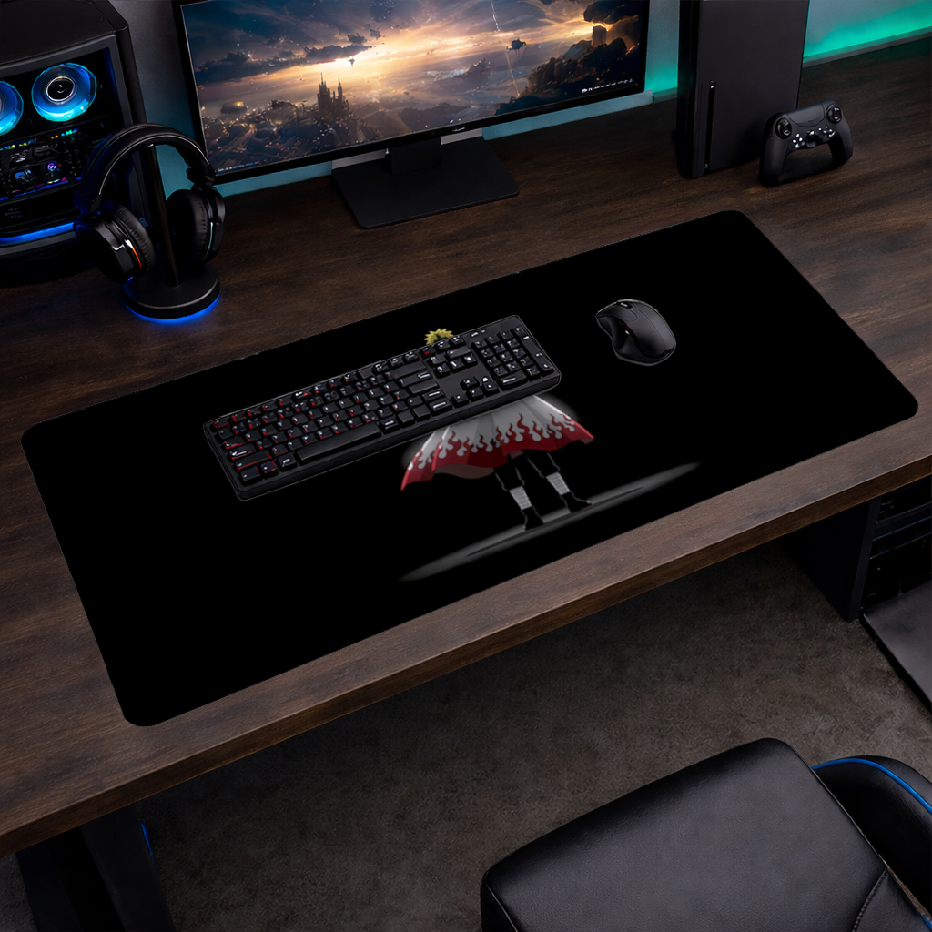 Power from Darkness Naruto Uzumaki Hokage Silhouette Mouse Pad