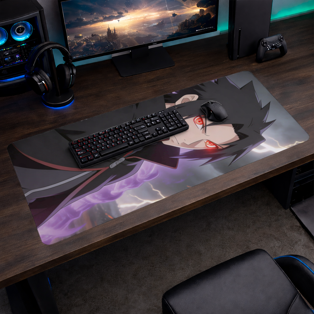 Sasuke Eternal Mangekyo Power Rise Mouse Pad