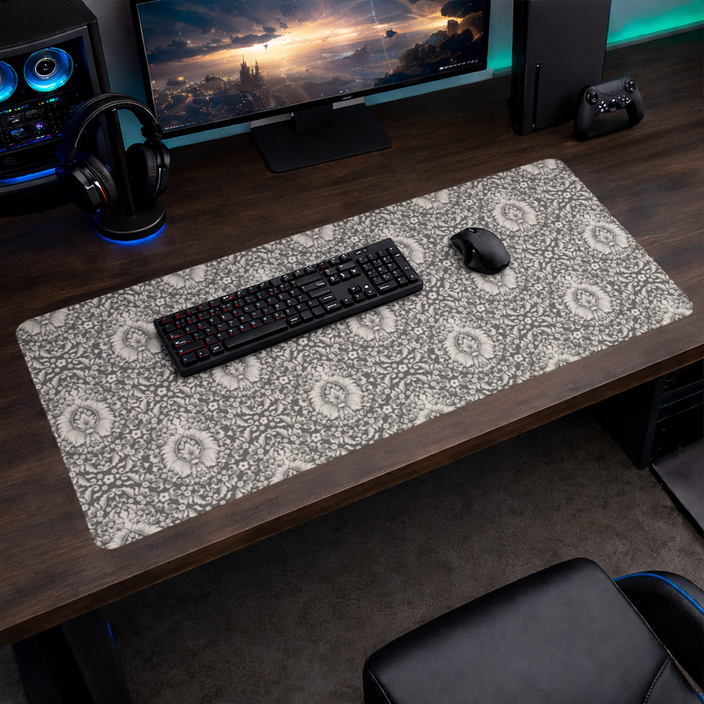 Classic Vintage Damask Floral Pattern Mouse Pad