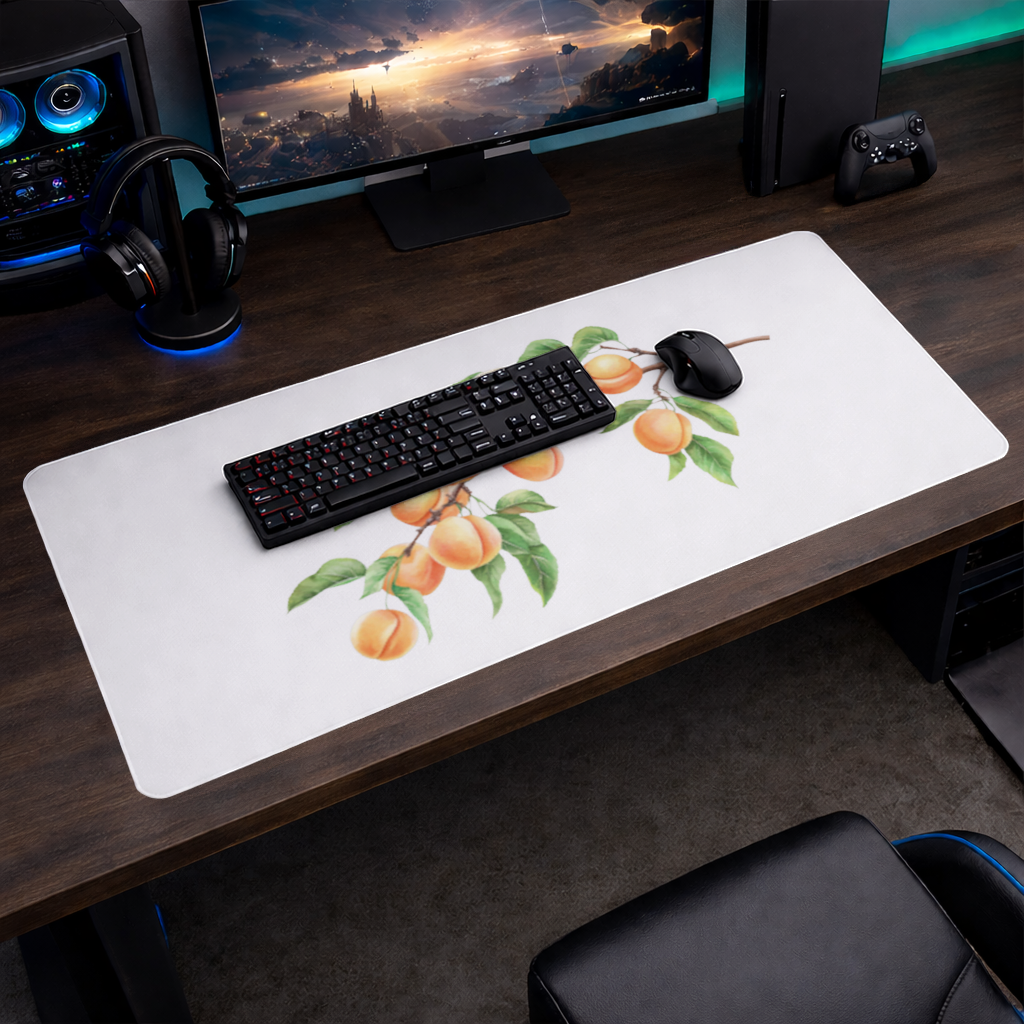 Ripe Orange Apricot Fruit Branch Mouse Pad