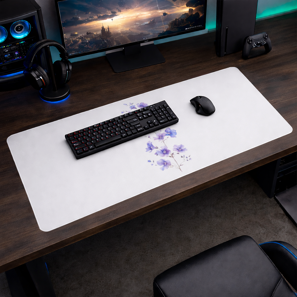 Delicate Blue Flax Wildflowers Mouse Pad