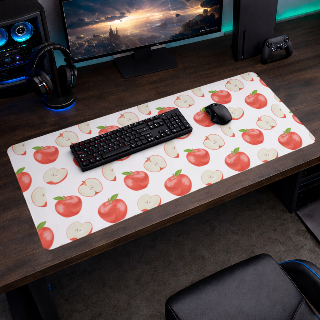 Kırmızı Elma Dilimleri Mouse Pad