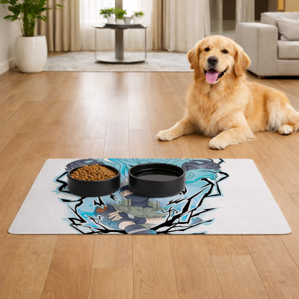 Kakashi Hatake The Copy Ninja of the Leaf Pet Feeding Mat