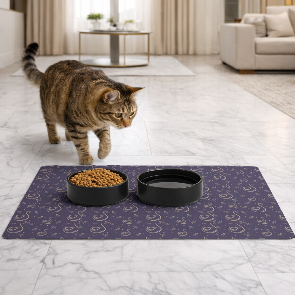kuğu pattern deseni Evcil Hayvan Besleme Matı