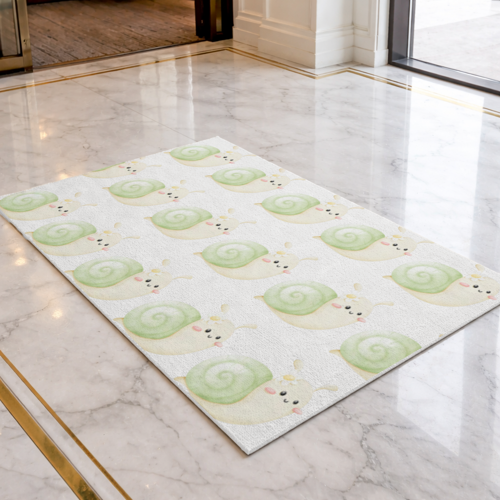 Cute Snail Illustration Doormat