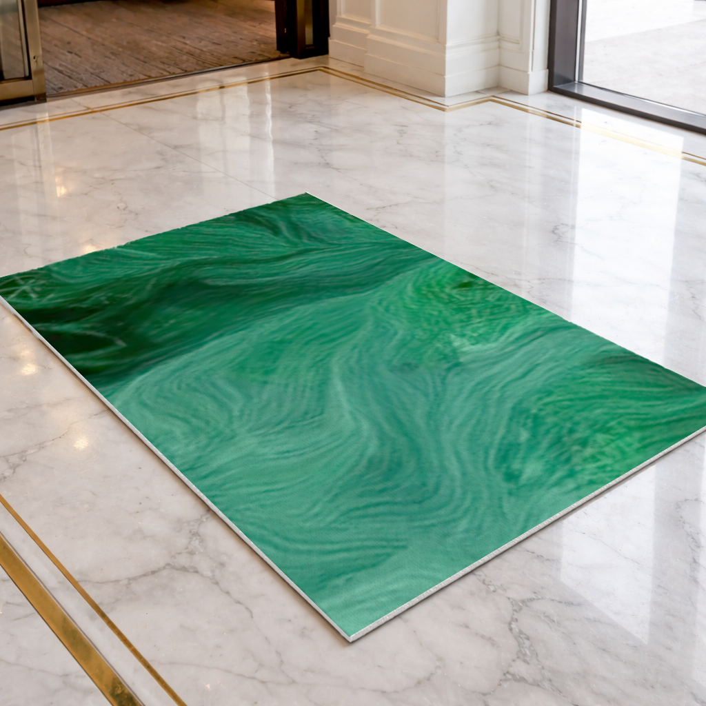 Black and green marbling Doormat