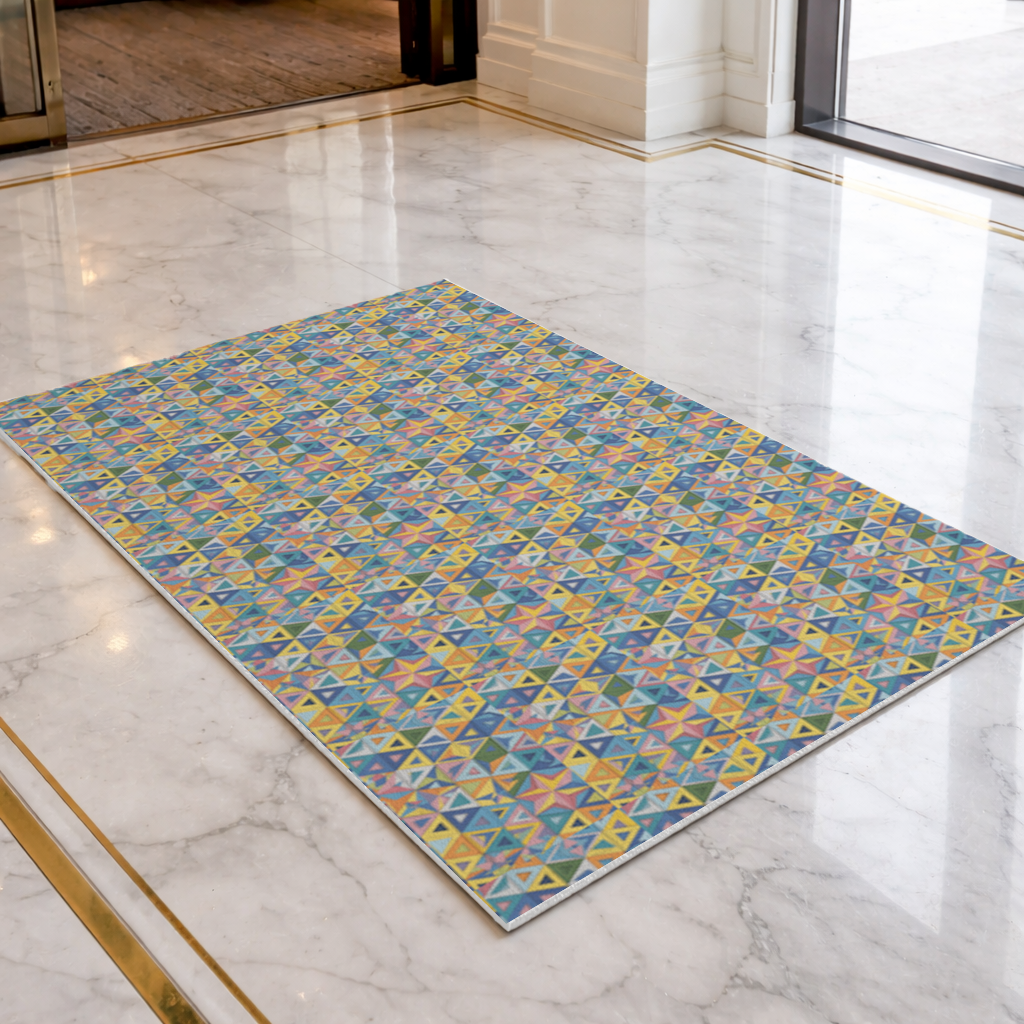 Rainbow triangle pattern Doormat