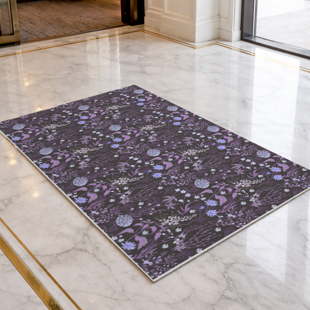 Purple Gothic Botanical Doormat