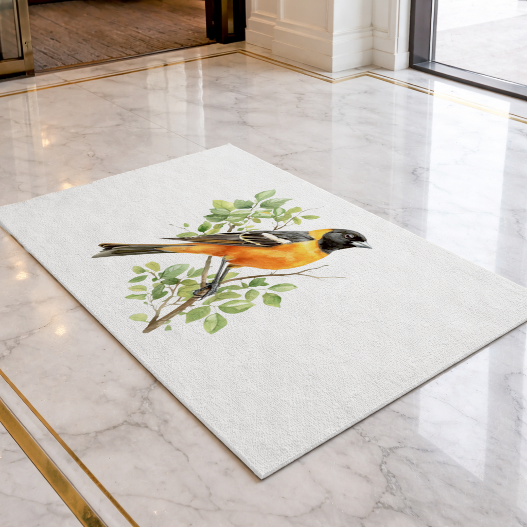 Baltimore Oriole on Branch Doormat