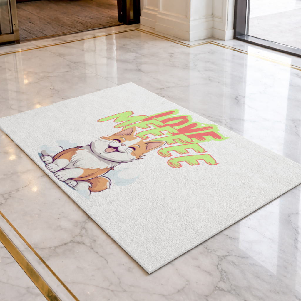 Cute Orange Cat Love Me Doormat