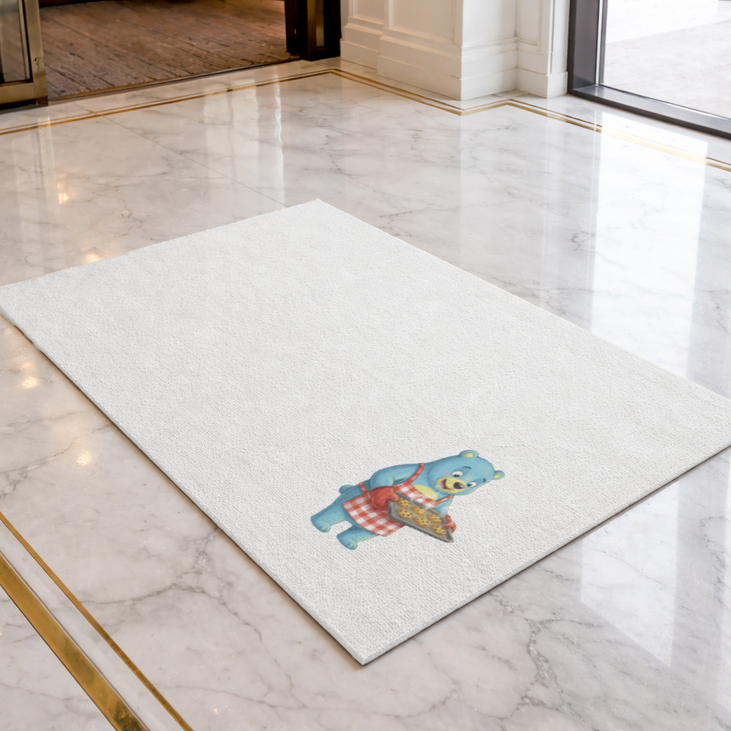 Blue Bear Pooli-Bakery-Cartoon character Doormat