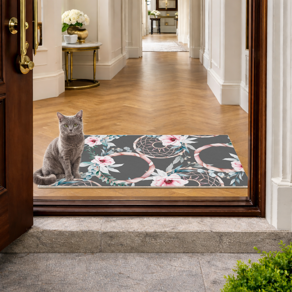 Boho Floral Dreamcatcher Pattern Doormat