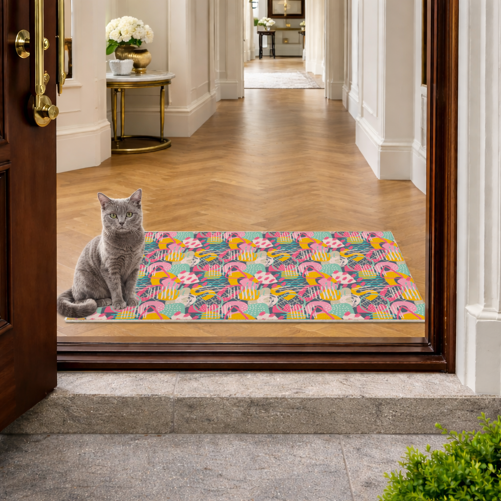 Abstract Geometric Doodle Doormat
