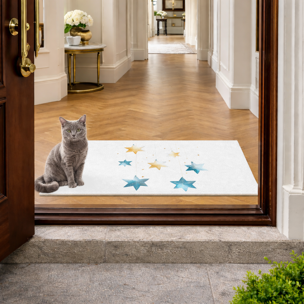 Watercolor Hanging Stars Doormat