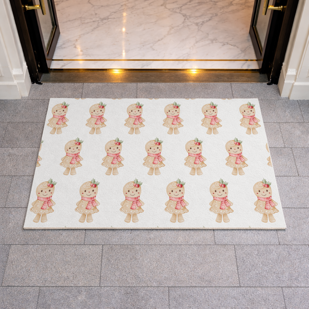 Cute Gingerbread Cookie Character Doormat