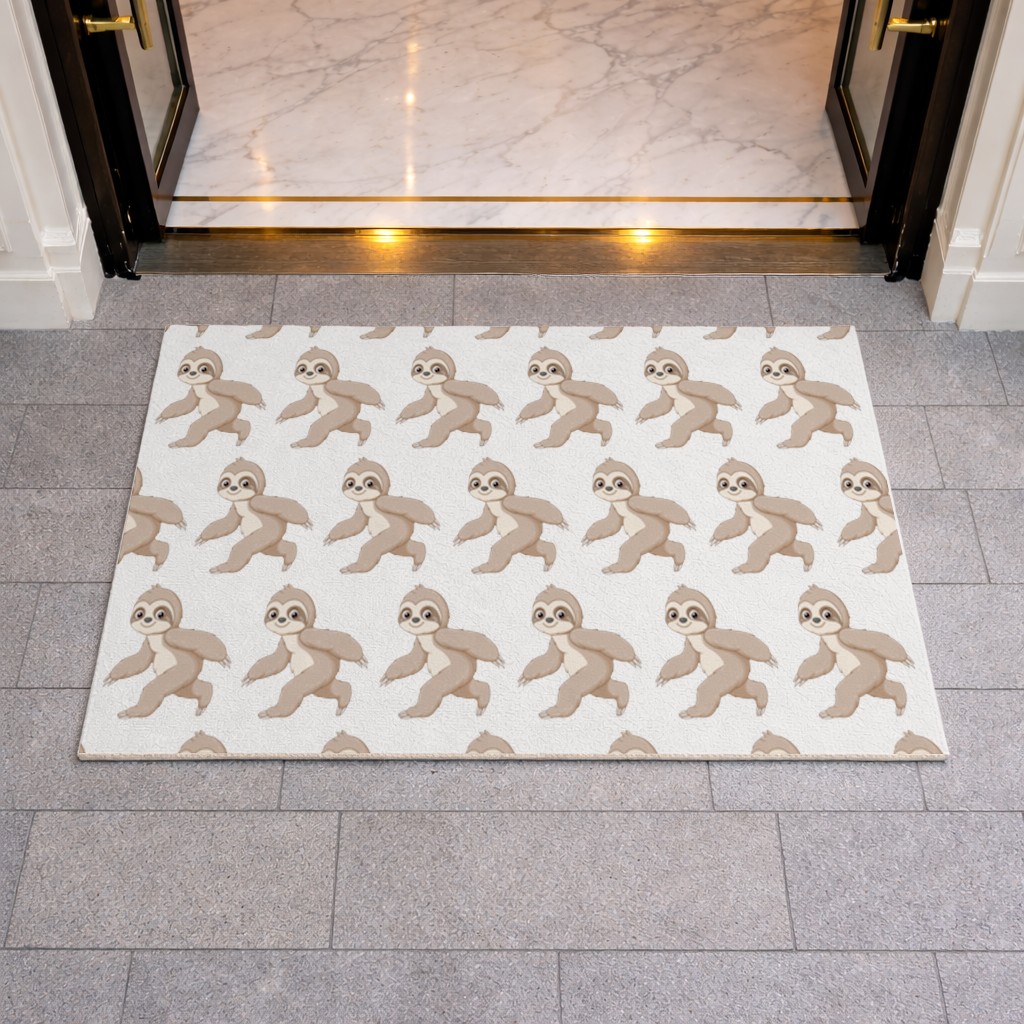 Cute Joyful Walking Sloth Doormat