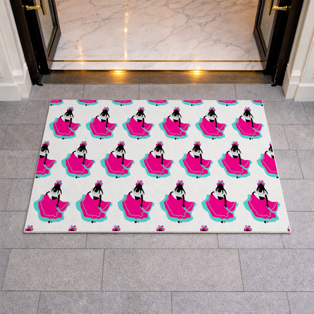 Mexican Folklorico Dancer Silhouette Doormat