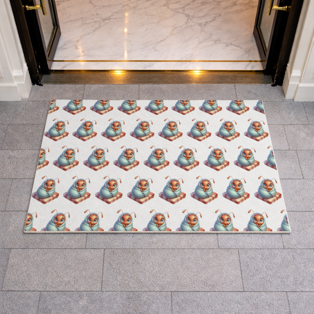 Kawaii Baby Ant Wrapped in Blanket Doormat