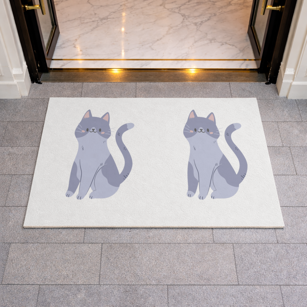 Sevimli kedi Kapı Önü Paspası
