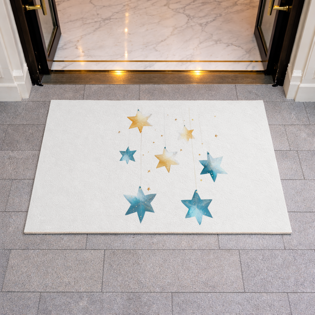 Watercolor Hanging Stars Doormat