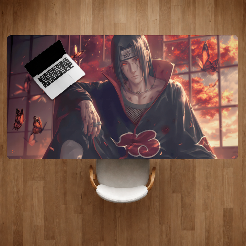 Itachi Uchiha The Crimson Sunset of Sacrifice Desk Pad