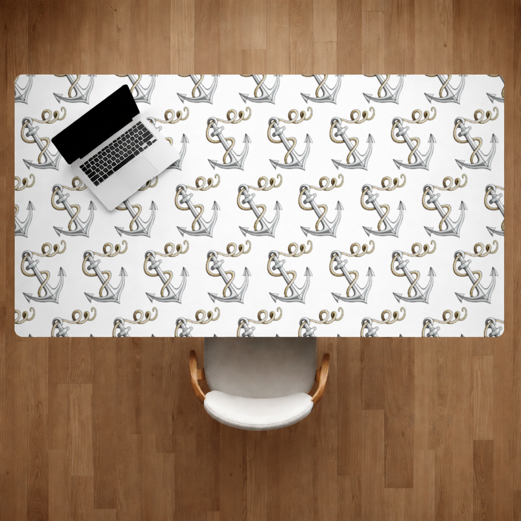 Sailor Anchor with Rope Tattoo Art Desk Pad