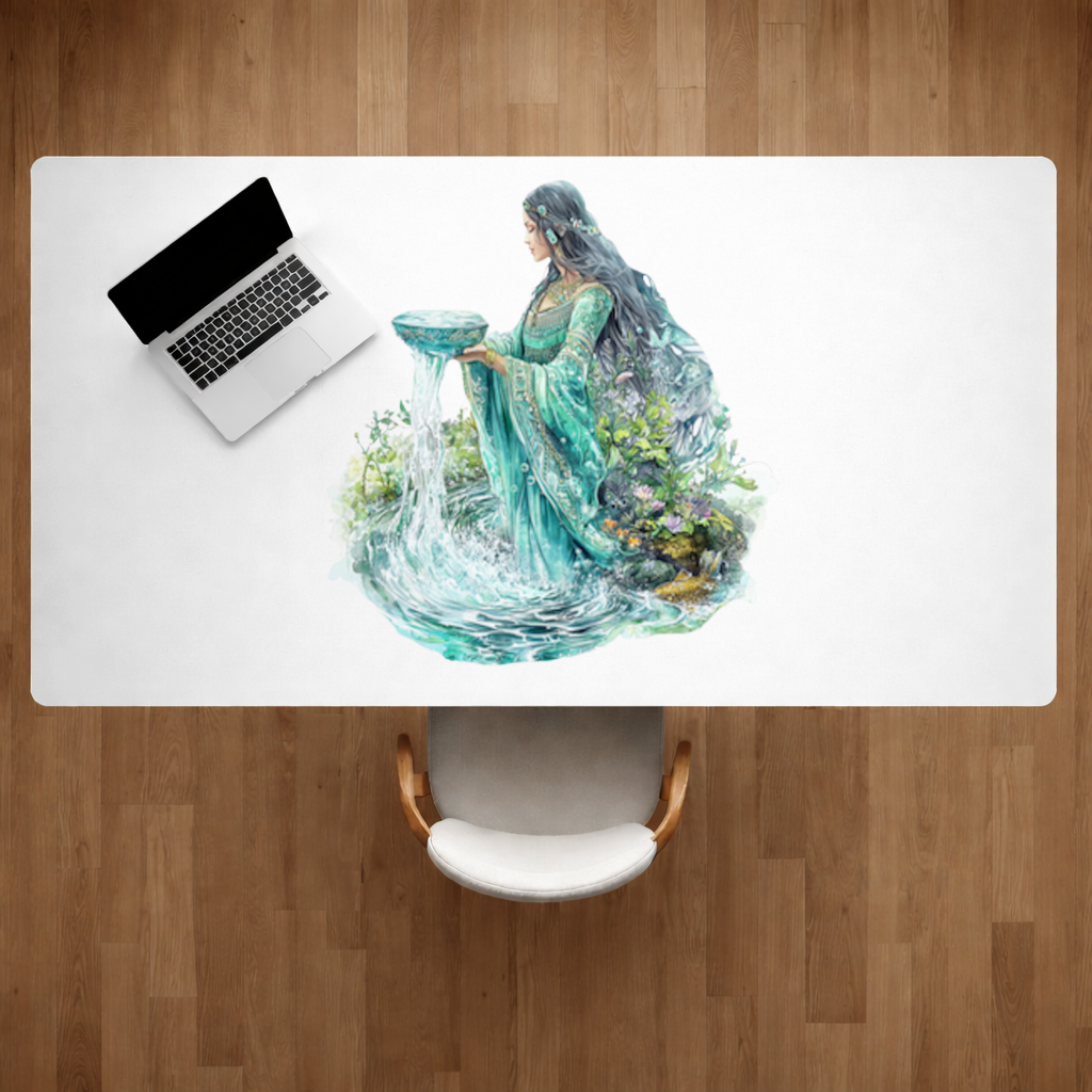 Ethereal Water Goddess Desk Pad