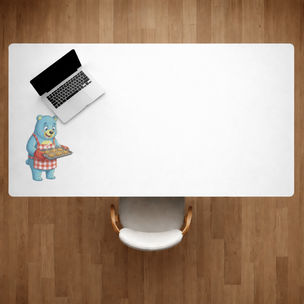 Blue Bear Pooli-Bakery-Cartoon character Desk Pad