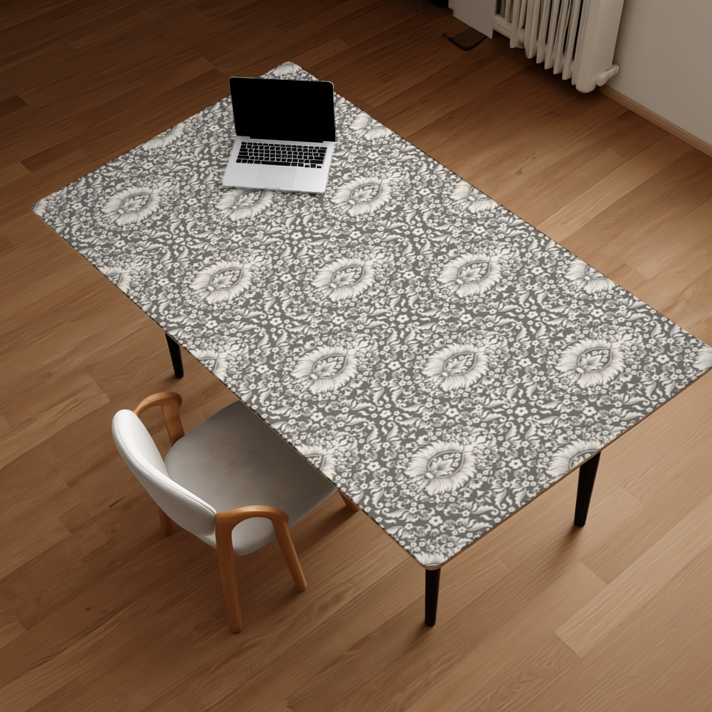 Classic Vintage Damask Floral Pattern Desk Pad