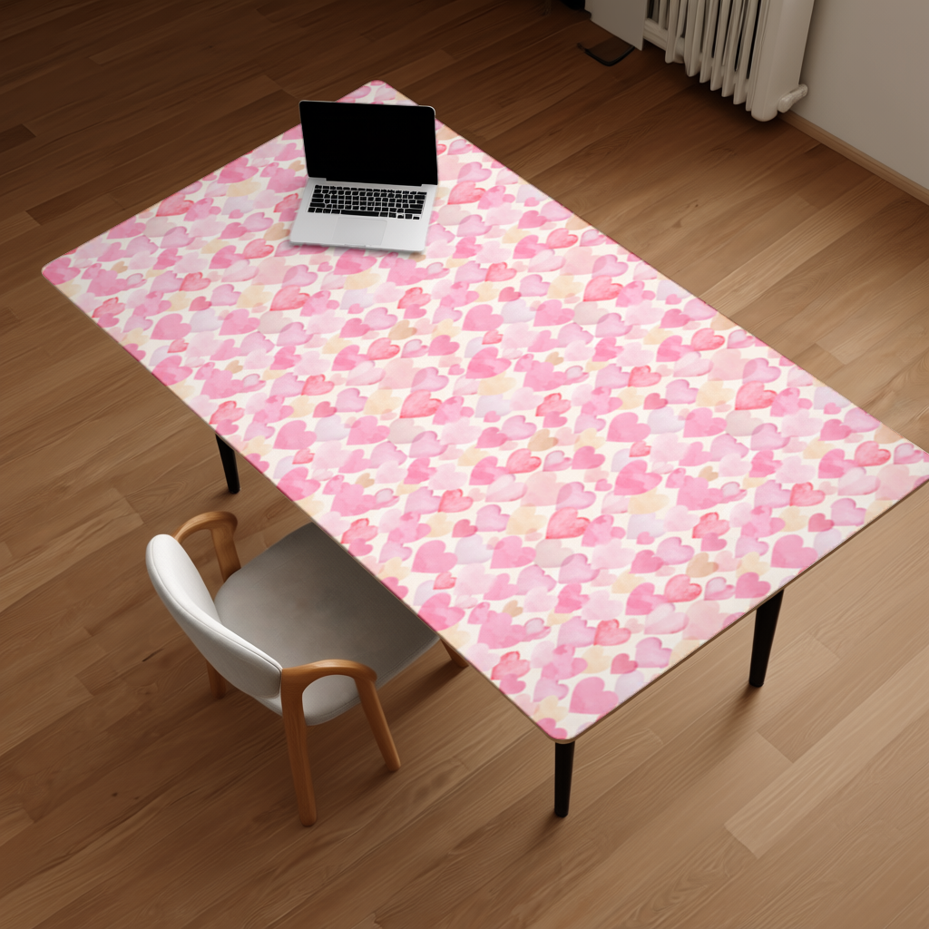 Sulu Boya Pembe Kalpler Masa Matı