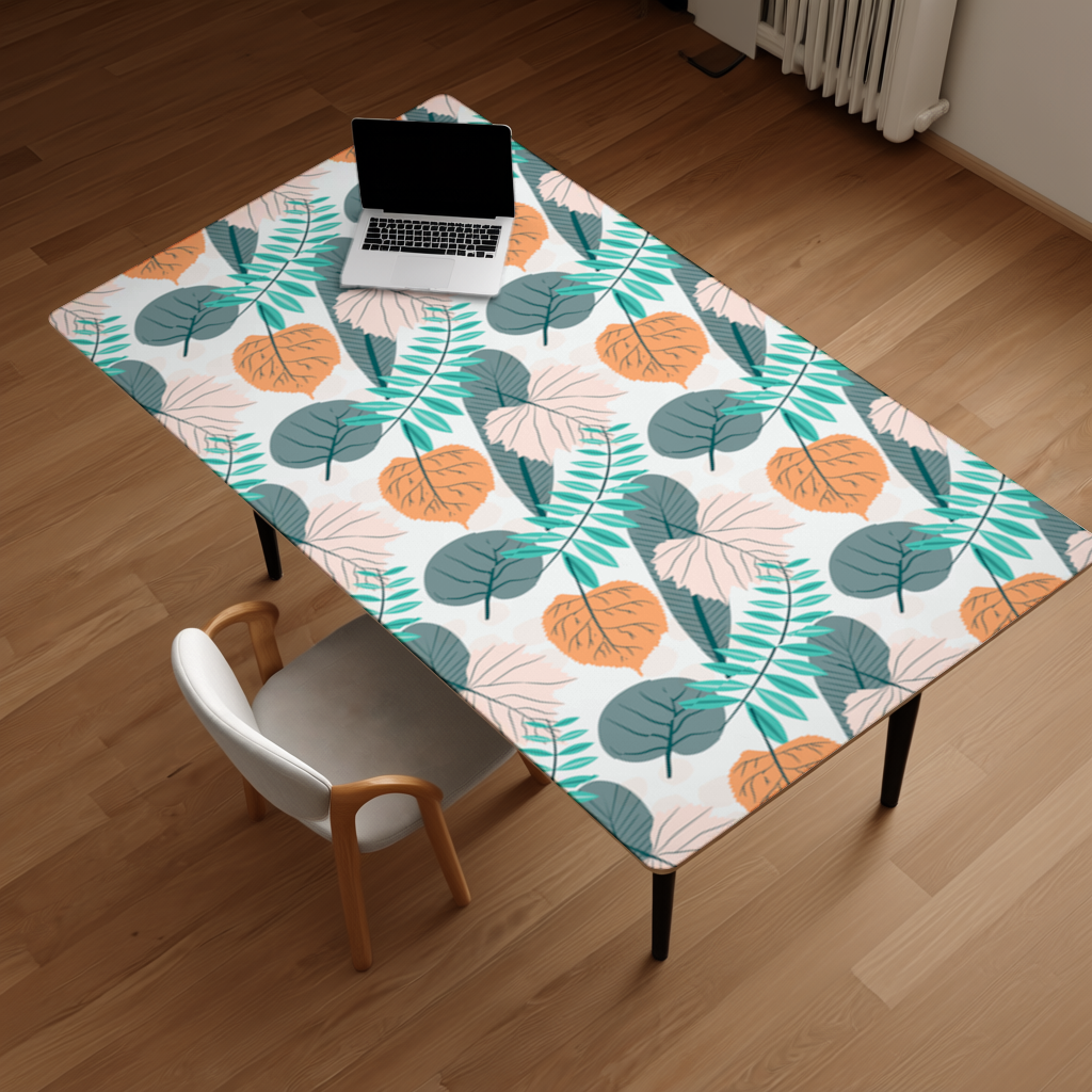 Modern Tropical Leaves Desk Pad
