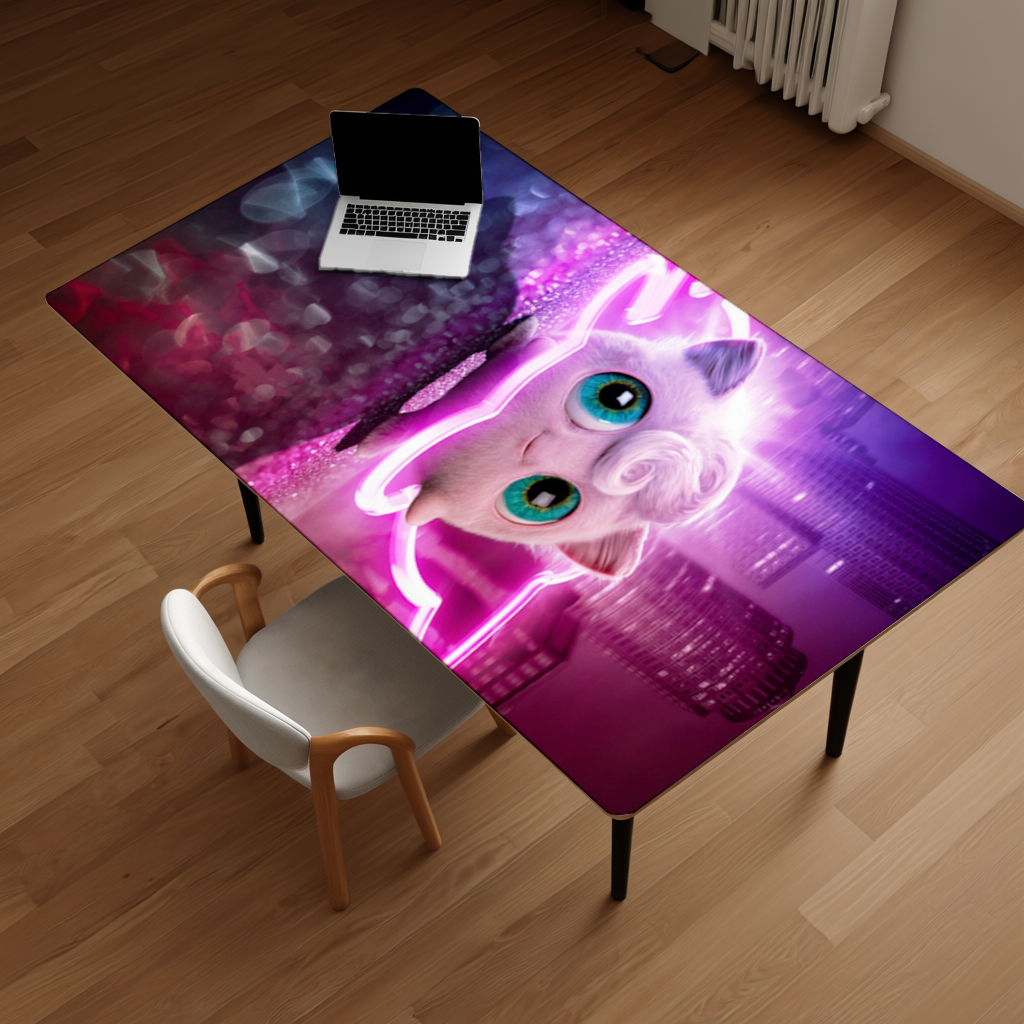 Cyberpunk Pink Fluffy Creature Desk Pad