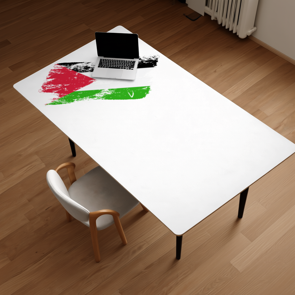 Palestine Resistance Flag Brush Stroke Desk Pad