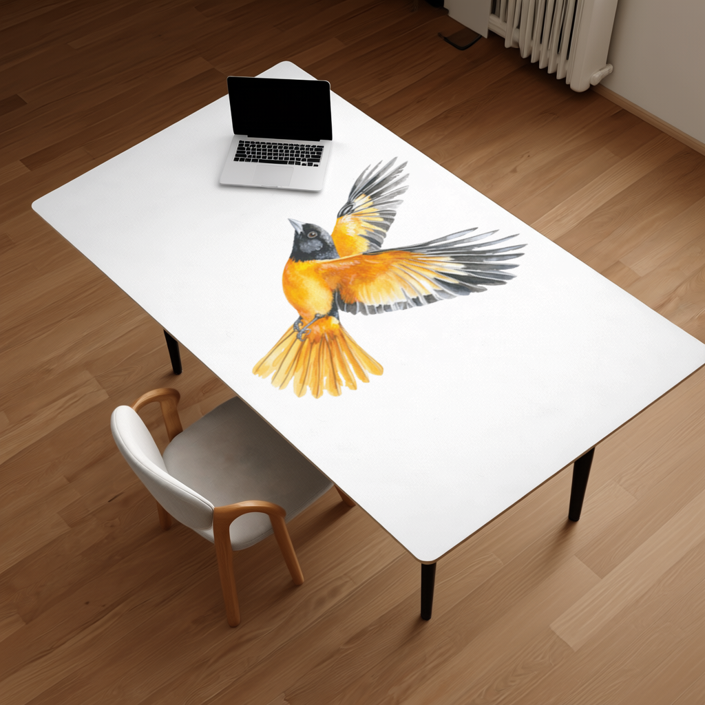 Watercolor Baltimore Oriole Desk Pad
