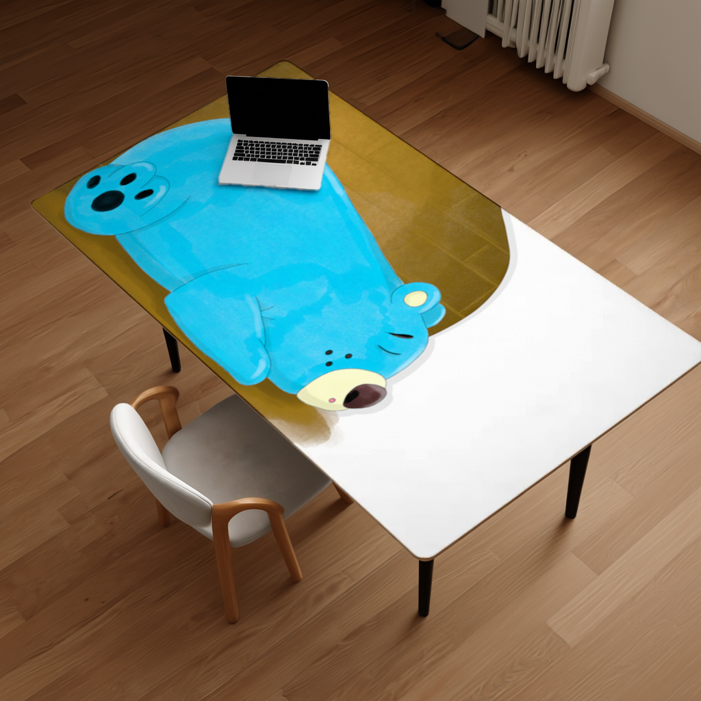 Blue teddy bear Pooli-Fairytale Character Desk Pad