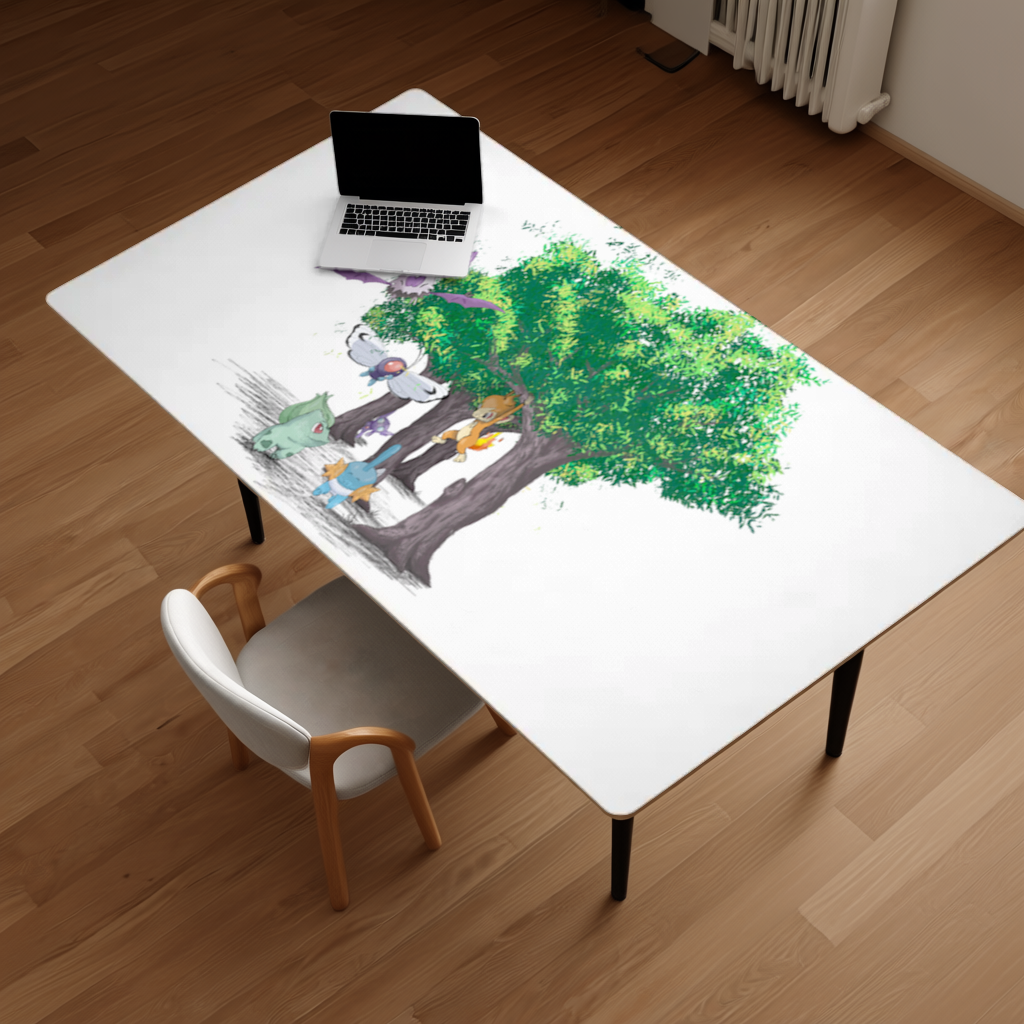 Fanmade Fakemon Characters, happy friends, anime characters Desk Pad