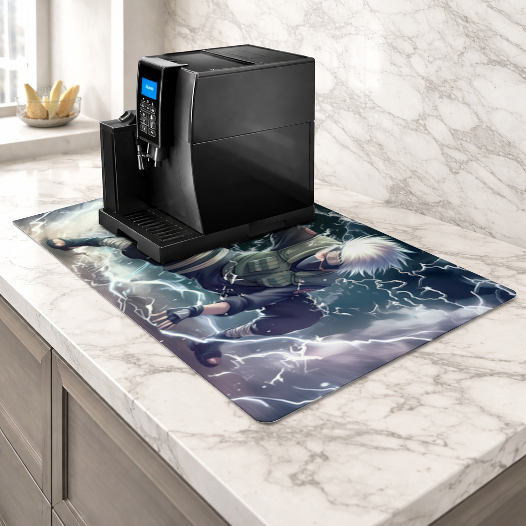 Kakashi Hatake The Roar of the Lightning Blade Coffee Machine Base Mat