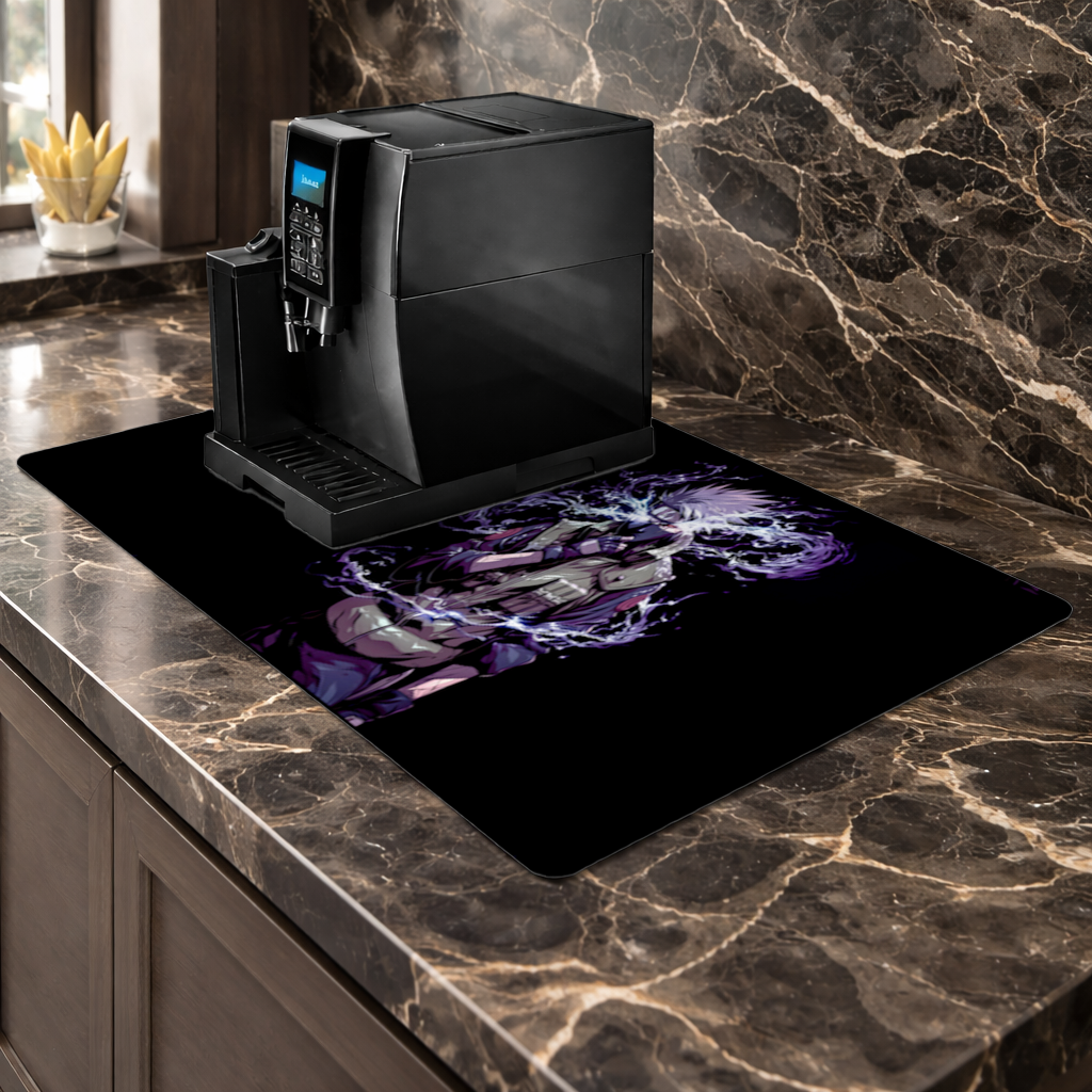 Kakashi Hatake The Surge of Purple Lightning Coffee Machine Base Mat
