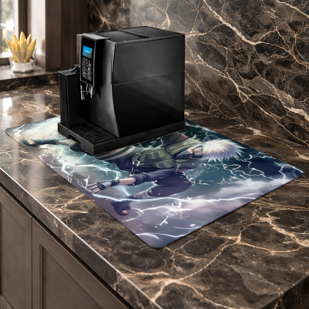Kakashi Hatake The Roar of the Lightning Blade Coffee Machine Base Mat
