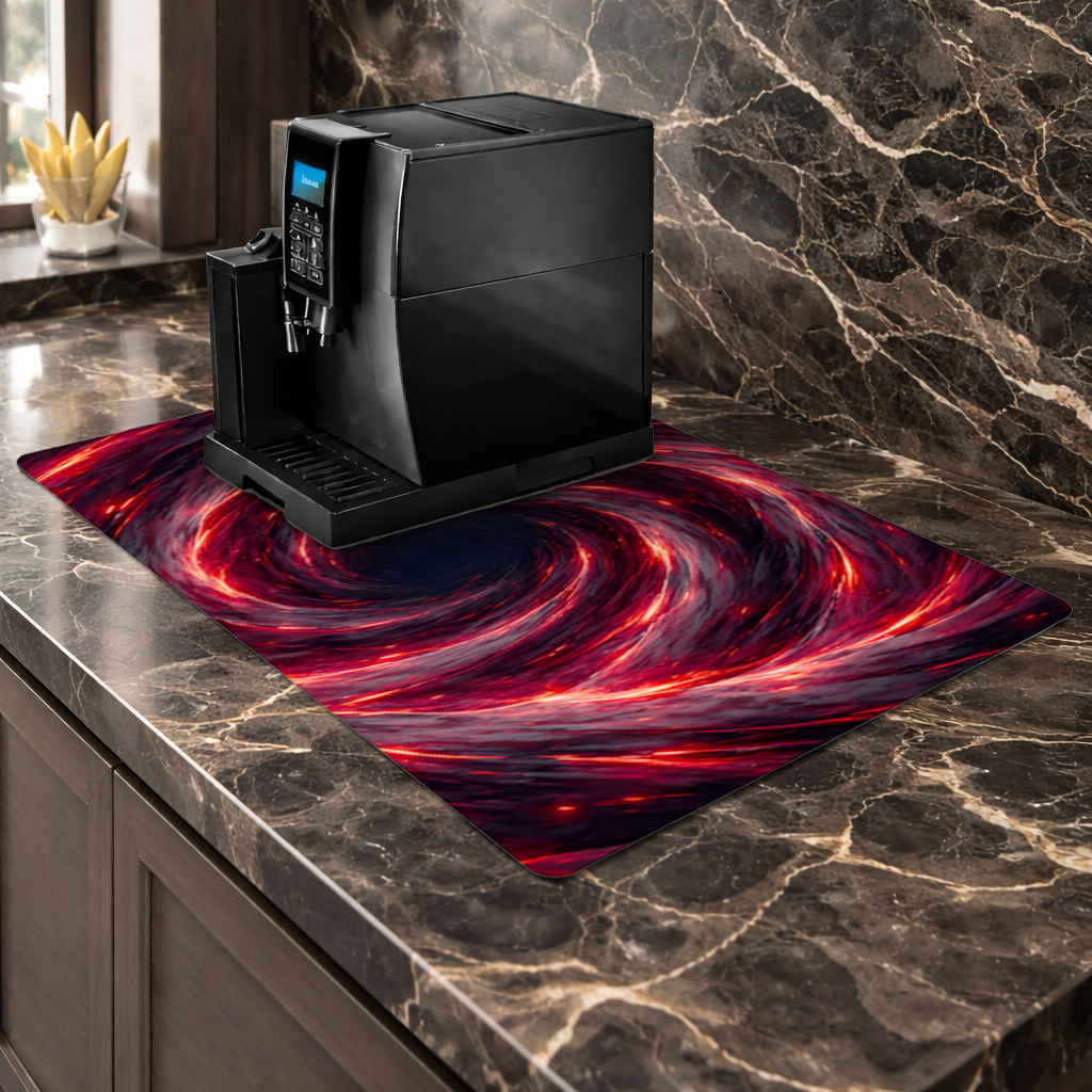 Uchiha Brothers Eternal Black Flames of Amaterasu Coffee Machine Base Mat