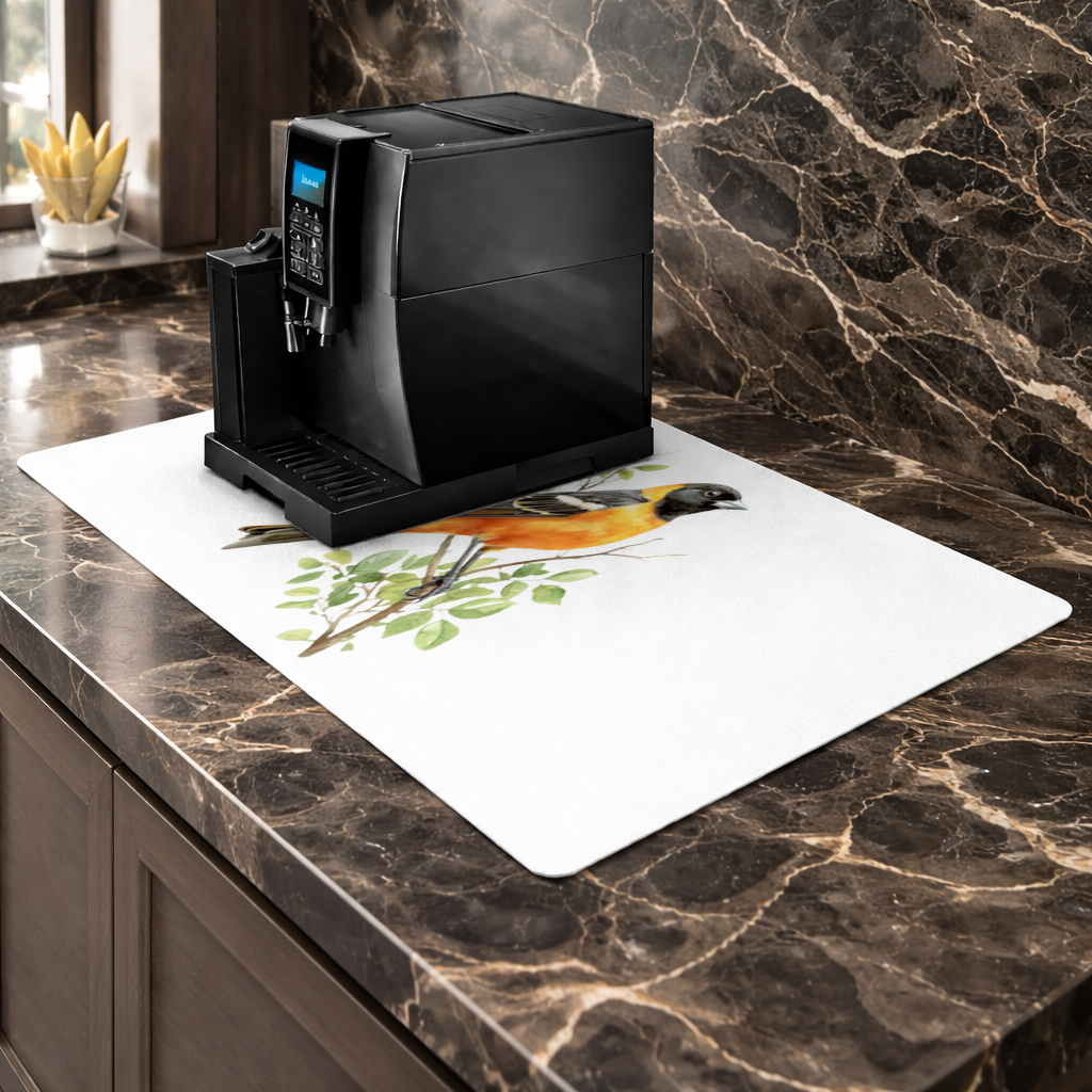 Baltimore Oriole on Branch Coffee Machine Base Mat